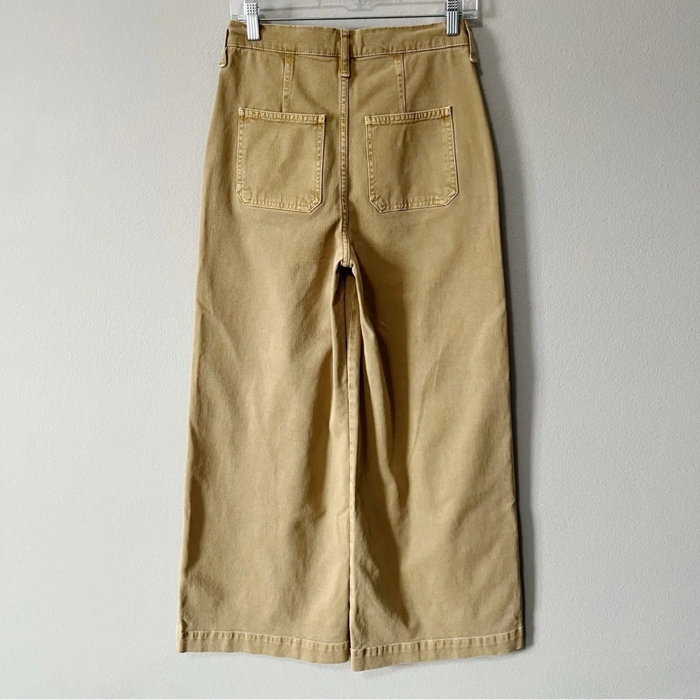 Boden NWT Khaki Wide Leg Pants Size US 6 Petite Highrise Business Casual Work - Picture 5 of 10